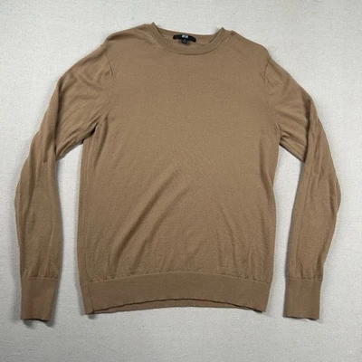 Uniqlo Sweater Womens M Wool Crew Neck Basic Brown Tan Layer Classic - Image 1 of 4