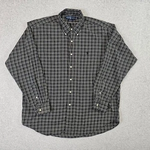 Ralph Lauren Freizeit Button-Down Hemd Herren Schwarz XL Baumwolle - Bild 1 von 7