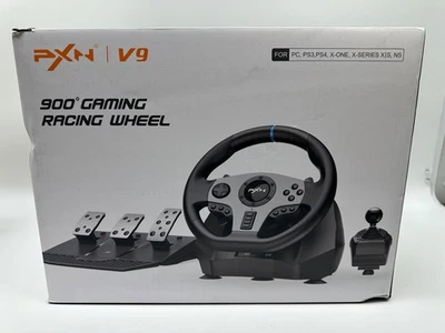 PXN V9 USB Gaming Steering Wheel -  For PS2 PS3 PS4 XBox One Switch PC - Image 1 of 4