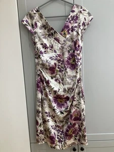 Js Collections Women's occasion Dress UK 12, multi floral vgc unlined (J6/8) - Picture 1 of 8