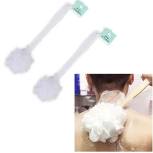 2 x Body Scrubber Brush Long Handle Shower Skin Back Massage Bathroom Home - Picture 1 of 4
