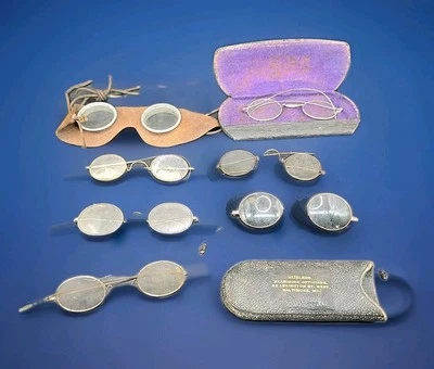 1 Gafas de cuero antiguas para motocicleta y 6 gafas antiguas 2 estuches Foto 1 de 4