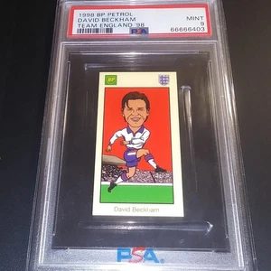PSA 9 MINT - 1998 Team England x BP Petrol - DAVID BECKHAM - Rookie Graded Card - Picture 1 of 2