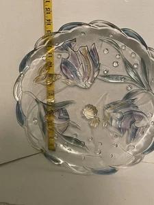 Plato ovalado de vidrio fundido vintage Mikasa Savoir Vivre Key Largo tópico 11" - Imagen 1 de 3