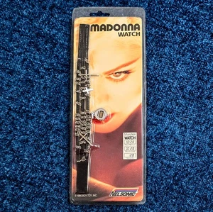 RELOJ MADONNA SELLADO RUBIA AMBICIÓN PROMO ERA NIÑO JUGUETE 1990 ENCANTO ORACIÓN CRUZ - Imagen 1 de 8