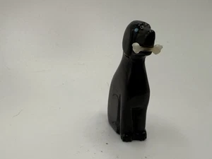 Zuni Black Lab Retriever fetiche Cody Nastacio Bone Marble F0683 - Imagen 1 de 7