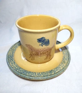 Vintage Pfaltzgraff American Folk Art Museum Kaffee 10 Unzen Tasse Becher #289 & Untertasse - Bild 1 von 8