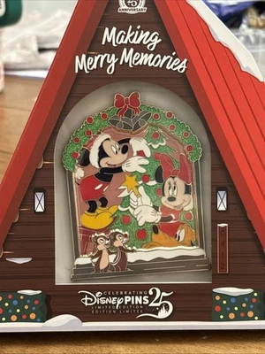 Значок Disney Christmas Making Memories Jumbo ограниченный выпуск Chip Dale Mickey Min - Изображение 1 из 4