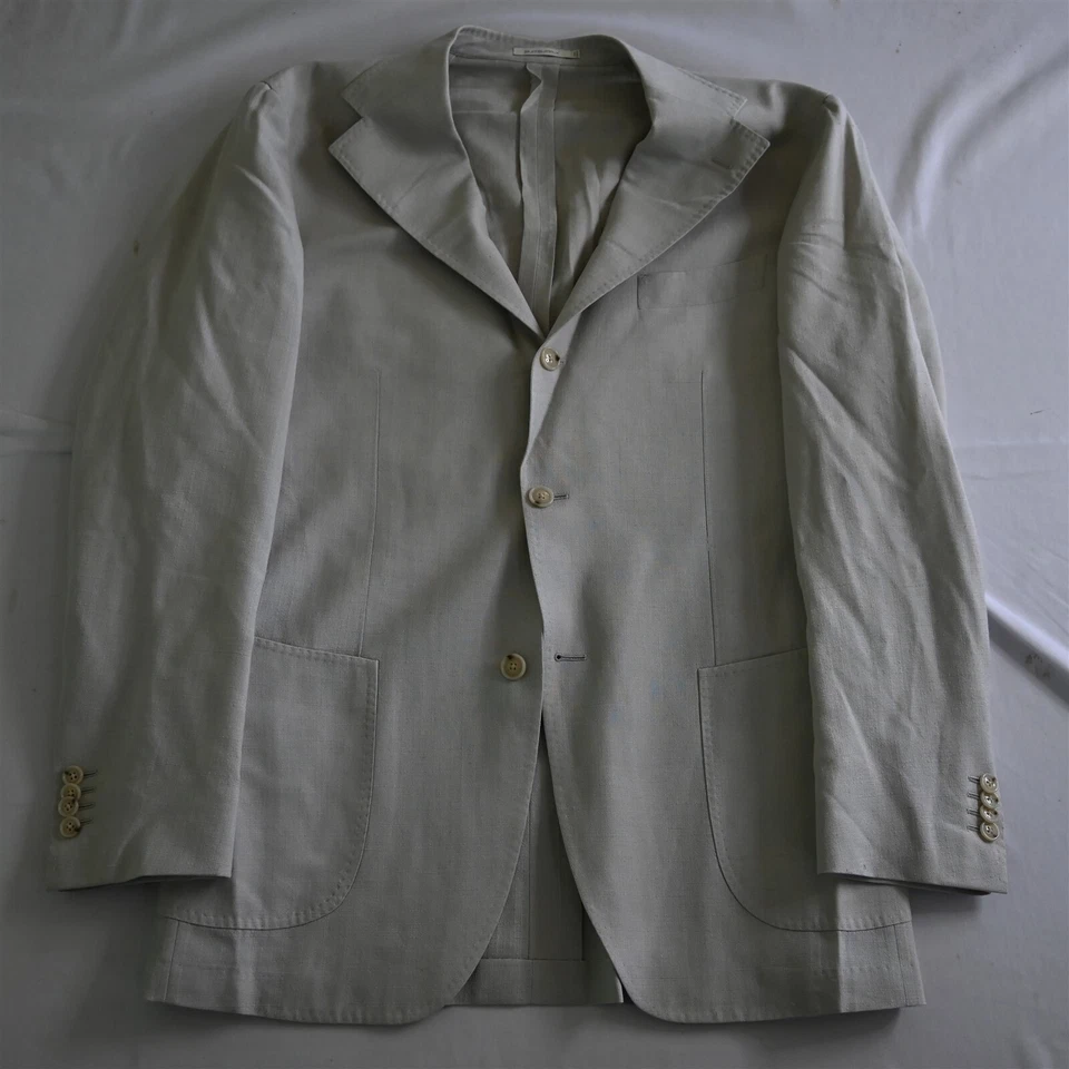 Suitsupply 46L Ethomas Wool Silk Linen Roma Patch Relaxed Blazer Sport Coat - Image 1 of 4