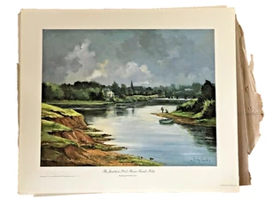 Shirley Carnt Druck limitiert ""The Junction Pool, River Tweed Kelso"" signiert - Bild 1 von 11