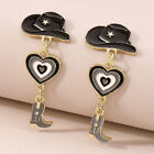 1 Pair Of Cowboy Boots Cap Earrings Girl Earrings Pendants Enamel Earrings-* LR1