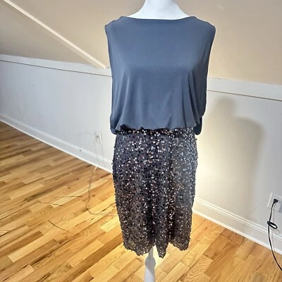 Vestido de cóctel Cynthia Rowley para mujer púrpura/gris secuencia talla 8 Foto 1 de 4