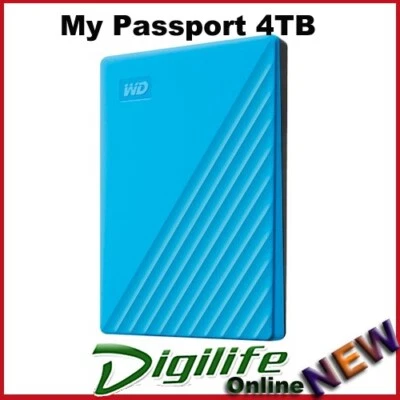 Western Digital WD My Passport 4TB USB 3.0 2.5" Portable External Hard Drive Blu - image 1 of 3