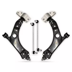 For Vw Caddy Maxi 2008-2011 Front Lower Suspension Arm Flat Steel Pair + Links - Picture 1 of 3
