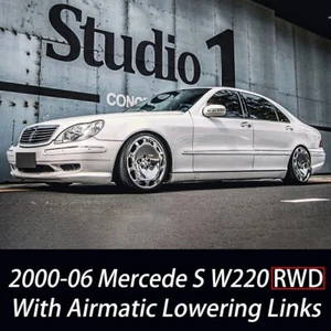 FOR MERCEDES S CLASS S500 W220 AIR RWD ADJUSTABLE LOWERING KIT LINKAGES LINKS - Picture 1 of 7