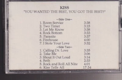 kiss you wanted the best you got the best cassette promo - Image 1 of 2