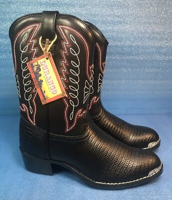Durango Youth Western Cowboy Boots size 5.5D USA  #P133787 Black - New w/ Box - Imagem 1 de 4