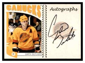 2004-05 ITG Franchises Canadian Autographs #GB Garth Butcher Auto (ref 74963)