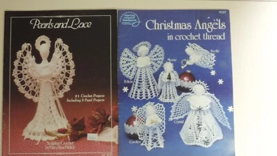 2 Holiday/Christmas Crochet Angels/Hats/Decorations/Ornaments 1980s - Image 1 of 4