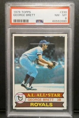 Topps George Brett #330 1979 PSA 8 casi nuevo-como nuevo Foto 1 de 2
