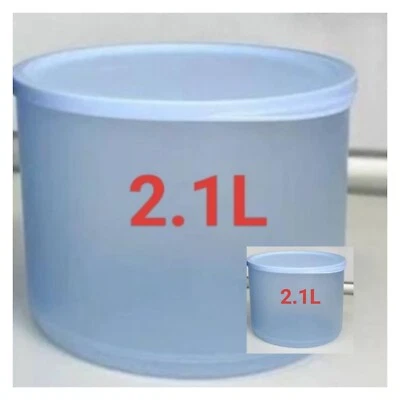 Tupperware Cubix Rotondo  da 2,1 l Per Farina,Riso,Legumi,Cereali - Immagine 1 di 2