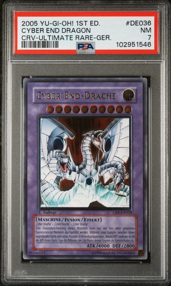Yugioh Cyber End Drache Ultimate Rare 1. Auflage CRV-DE036 PSA 7 NM 2005 - Bild 1 von 2