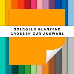 Fliesenaufkleber goldgelb glänzend | Fliesensticker Küche Bad | alle Größen - Bild 1 von 1