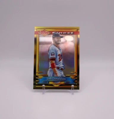 2021 Topps Finest Flashbacks Josh Donaldson No.72 Gold Parallel #'d /50 - Twins - Image 1 of 2