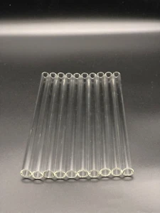 8" Glass Pyrex Blowing Tubes 12mm OD 8mm ID Tubing 2mm Thick wall ( 24 pieces ) - Picture 1 of 2