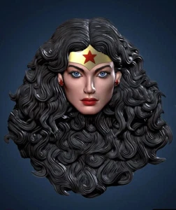 Wonder Woman George Perez 1:12 scale custom unpainted Head 6" Action Figure - Foto 1 di 1