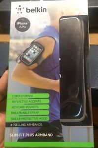 BELKIN Slim Fit Plus Armband iPhone 6 / 6s Working Out Running Gym Biking NIB