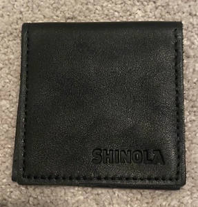 Shinola Slim Mini Wallet Bill Holder Black Soft Leather Pristine - Picture 1 of 4