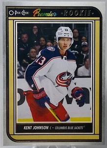 2022-23 O-Pee-Chee Kent Johnson Premier Rookie P-89 Columbus Blue Jackets - Picture 1 of 2