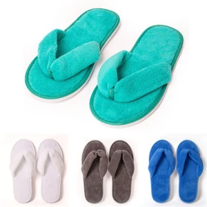 Men Women Travel Disposable Cotton Flip-Flops Home Hospitality Soft SPA Slid и - Picture 1 of 14