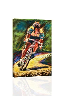Bicyclist  - CANVAS OR PRINT WALL ART - Image 1 of 3
