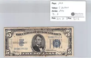 Banknote USA - 5 Dollars 1934 A - D.A - Picture 1 of 2