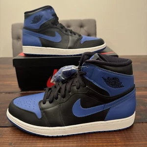 Air Jordan 1 Retro High OG Royal (2013) Shoes Size 13 Black Blue DS 555088-085 - Picture 1 of 9