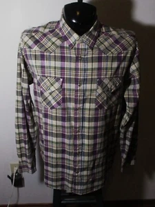PENDLETON Purple Green "Epic Fitted" Western Snap Button Shirt Size XL - Picture 1 of 6