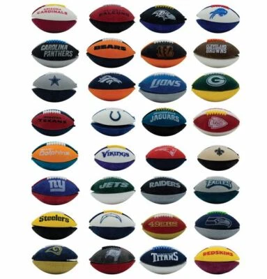 Mini balones de fútbol americano NFL 32 equipos divertido juguete o borrador envío y devolución gratuitos puede tener duplicados Foto 1 de 2