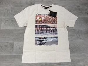 MENS MERC LONDON RETRO MOD SUMMER OF 1967 T-SHIRT STONE MARL SIZE XL - Picture 1 of 1