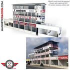 Scalextric Slot car Pit Buildings - Reims-Gueux Pit Hospitality/Control Tower