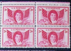 US 3¢ stamp SC #962 Francis Scott Key MNH 1948 block of 4 - Picture 1 of 1