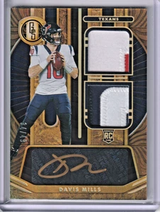 2021 Panini Gold Standard Davis Mills RC Rookie Patch Auto RPA /49 #265 Texans - Picture 1 of 3