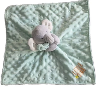 Carters Elephant Little Star Lovey Manta de Seguridad Verde Menta Sonajero Juguete de Peluche Foto 1 de 4