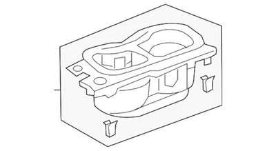 Nuevo portavasos genuino Acura TLX negro (2019-2020) OE 77230TZ4A61ZA Foto 1 de 4