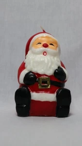Candela vintage 5" senza profumo Babbo Natale Ho Ho Ho Natale vacanze invernali - Foto 1 di 2