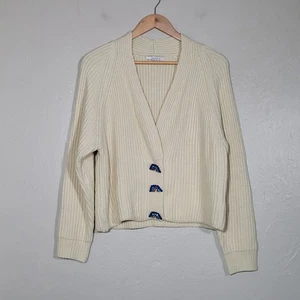 Cardigan Olivia crema rubino bottoni arcobaleno - Foto 1 di 7