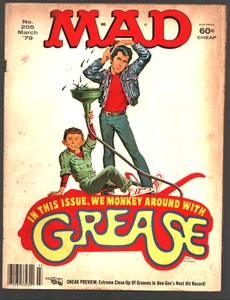 MAD Magazine #205 March 1979 Alfred E Neuman / Grease Parody / Lou Grant Show - Picture 1 of 2
