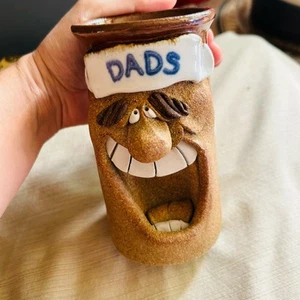 Vintage Mark Hines Pottery Face Mug Dads Pottery Father’s Day stoneware - Picture 1 of 12