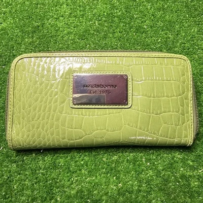 Bolso sin caja/cartera Liz Claiborne cocodrilo esmeralda en relieve nuevo Foto 1 de 4